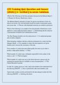 CITI Training Quiz Question and Answer&NewLine;&lpar;2026&rpar; &vert; A&plus; Verified &vert; Accurate Solutions