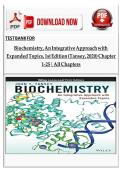 Test Bank - Biochemistry&comma; An Integrative Approach with Expanded Topics&comma; 1st Edition &lpar;Tansey&comma; 2020&rpar; Chapter 1-25 &vert; All Chapters&NewLine;