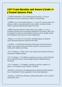 CALT Exam Question and Answer &vert; Grade A&plus;&NewLine;&vert; Trusted Answers Pack