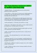 CALT Exam Question and Answer &lpar;2026&rpar; &vert;&NewLine;A&plus; Verified &vert; Latest Exam Prep