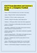 CALT Exam Question and Answer &vert;&NewLine;Grade A&plus; &vert; Complete Verified&NewLine;Guide