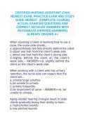 Certified Nursing Assistant CNA Practice Exam Questions and Answers Study Guide for Certification Preparation