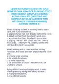Certified Nursing Assistant CNA Practice Exam Questions and Answers Study Guide with Complete Review
