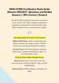 NHA CCMA Certification Study Guide &lpar;Newest 2026&sol;2027 &vert; Questions and Verified Answers &vert; 100&percnt; Correct &vert; Grade A&NewLine;&NewLine;This NHA CCMA Certification Study Guide and practice exam&comma; contains 250&plus; Q&A&comma; providing comprehensive preparation covering clinical and admin