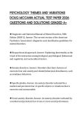 PSYCHOLOGY THEMES AND VARIATIONS &NewLine;DOUG MCCANN ACTUAL TEST PAPER 2026 &NewLine;QUESTIONS AND SOLUTIONS GRADED A&plus;