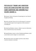 PSYCHOLOGY THEMES AND VARIATIONS &NewLine;DOUG MCCANN EXAM PREP 2026 STUDY &NewLine;GUIDE QUESTIONS AND ANSWERS FULLY &NewLine;SOLVED GRADED A&plus; 