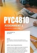 PYC4810 Assignment 1 Semester 1 2026 - Due 15 May 2026