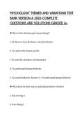 PSYCHOLOGY THEMES AND VARIATIONS TEST &NewLine;BANK VERSION A 2026 COMPLETE &NewLine;QUESTIONS AND SOLUTIONS GRADED A&plus;