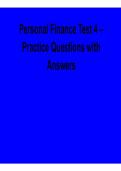 Personal Finance Test 4 Practice Questions Answers Financial Literacy Exam Prep Guide Budgeting Credit Investing 2025&sol; 2026