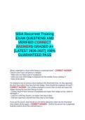 SIDA Recurrent Training EXAM QUESTIONS AND VERIFIED CORRECT ANSWERS GRADED A&plus; -LATEST 2026-2027- 100- GUARANTEED PASS&period;docx&NewLine;&NewLine;