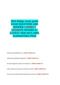 SIDA Badge EXAM 2 QUESTIONS AND VERIFIED CORRECT ANSWERS GRADED A&plus; -LATEST 2026-2027- 100- GUARANTEED PASS&period;docx&NewLine;&NewLine;