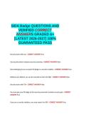 SIDA Badge EXAM QUESTIONS AND VERIFIED CORRECT ANSWERS GRADED A&plus; -LATEST 2026-2027- 100- GUARANTEED PASS&period;docx&NewLine;&NewLine;