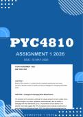 PYC4810 Assignment 1 2026 - Distinction &vert; Due 15 May 2026