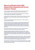 Wound certification Exam 2025 Newest Exam Questions And Correct Answers &vert; Passed