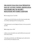 SIDA BADGE EXAM 2026 EXAM PREPARATION &NewLine;PACK KEY ACCESS CONTROL IDENTIFICATION &NewLine;PROCEDURES AND TSA SECURITY &NewLine;REGULATIONS WITH SAMPLE QUESTIONS