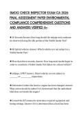 SMOG CHECK INSPECTOR EXAM CA 2026 &NewLine;FINAL ASSESSMENT PAPER ENVIRONMENTAL &NewLine;COMPLIANCE COMPREHENSIVE QUESTIONS &NewLine;AND ANSWERS VERIFIED A&plus; 