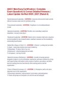 ANCC Med-Surg Certification &vert; Complete &NewLine;Exam Questions & Correct Detailed Answers &vert; &NewLine;Latest Update Verified 2026 &vert; 2027 &lpar;Rated A&rpar;