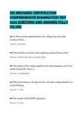 SOS MECHANIC CERTIFICATION &NewLine;COMPREHENSIVE EXAMINATION TEST &NewLine;2026 QUESTIONS AND ANSWERS FULLY &NewLine;SOLVED