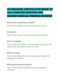 SOS MECHANIC CERTIFICATION EXAMS SET &NewLine;2026 COMPLETE QUESTIONS AND &NewLine;ANSWERS BUNDLED PREMIUM RESOURCE
