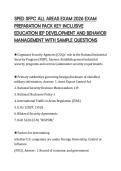 SPED SFPC ALL AREAS EXAM 2026 EXAM &NewLine;PREPARATION PACK KEY INCLUSIVE &NewLine;EDUCATION IEP DEVELOPMENT AND BEHAVIOR &NewLine;MANAGEMENT WITH SAMPLE QUESTIONS