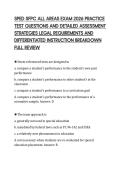 SPED SFPC ALL AREAS EXAM 2026 PRACTICE &NewLine;TEST QUESTIONS AND DETAILED ASSESSMENT &NewLine;STRATEGIES LEGAL REQUIREMENTS AND &NewLine;DIFFERENTIATED INSTRUCTION BREAKDOWN &NewLine;FULL REVIEW 
