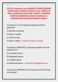 NCCCO Overhead Crane &lpar;2026&sol;2027&rpar; EXAM &vert;&vert;VERIFIED &NewLine;EXAM&excl;&excl;&vert;&vert; MOST RECENT EXAM ACTUAL COMPLETE &NewLine;REAL EXAM QUESTIONS AND CORRECT ANSWERS &NewLine;&lpar;VERIFIED ANSWERS&rpar; ALREADY GRADED A&plus; &vert; &NewLine;GUARANTEED SUCCESS&excl;&excl; NEWEST EXAM&excl;&excl;&excl; 