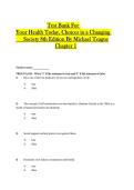 Your Health Today&colon; Choices in a Changing Society 8th Edition by Michael Teague Test Bank &vert; Complete Chapters Questions & Answers &vert; Verified PDF &vert; Latest 2025&ndash;2026