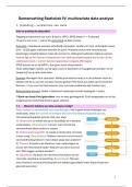 Samenvatting Statistiek IV&colon; Multivariate Data Analyse &vert; VUB &vert; 2025&sol;2026