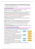 Samenvatting Statistiek IV&colon; multivariate data analyse &vert; vub &vert; 2025&sol;2026 - eerste zit mooi geslaagd&excl;