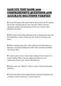 IAED ETC TEST BANK 2026&NewLine;COMPREHENSIVE QUESTIONS AND&NewLine;ACCURATE SOLUTIONS VERIFIED&NewLine;