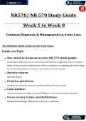 NR570 Final Exam Weeks 5&ndash;8 Study Guide &lpar;2025&ndash;2026&rpar; &vert; Chamberlain Acute Care &vert; Verified Q&A