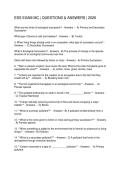 ESS EXAM MC QUESTIONS & ANSWERS 2026