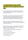 CA JURISPRUDENCE EXAM REVIEW QUESTIONS WITH ACCURATE SOLUTIONS 2026&period;&NewLine;&NewLine;
