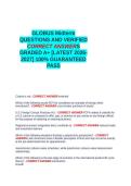 GLOBUS Midterm EXAM QUESTIONS AND VERIFIED CORRECT ANSWERS GRADED A&plus; -LATEST 2026-2027- 100- GUARANTEED PASS&period;docx&NewLine;&NewLine;