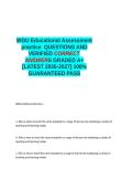 WGU Educational Assessment practice QUESTIONS AND VERIFIED CORRECT ANSWERS GRADED A&plus; -LATEST 2026-2027- 100- GUARANTEED PASS&period;docx&NewLine;&NewLine;