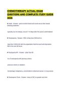 CHEMOTHERAPY ACTUAL EXAM QUESTIONS AND COMPLETE STUDY GUIDE 2026&period;&NewLine;&NewLine;