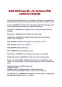 MSIS 4123 Exam &num;2 - Jim Burkman With Complete Solutions