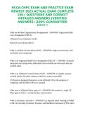 HCCA CHPC Exam Questions and Answers Study Guide with Practice Test and Detailed Explanations