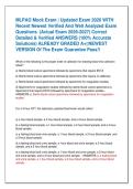 MLPAO Mock Exam &vert; Updated Exam 2026 WITH &NewLine;Recent Newest Verified And Well Analyzed Exam &NewLine;Questions  &lpar;Actual Exam 2026-2027&rpar; Correct &NewLine;Detailed & Verified ANSWERS &lpar;100&percnt; Accurate &NewLine;Solutions&rpar; ALREADY GRADED A&plus;&vert;&vert;NEWEST &NewLine;VERSION Of The Exam Guarantee Pass&excl;