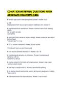 COMAT EXAM REVIEW QUESTIONS WITH ACCURATE SOLUTIONS 2026&period;&NewLine;&NewLine;
