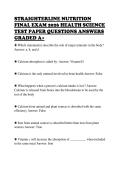 STRAIGHTERLINE NUTRITION &NewLine;FINAL EXAM 2026 HEALTH SCIENCE &NewLine;TEST PAPER QUESTIONS ANSWERS &NewLine;GRADED A&plus;