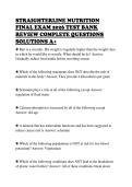 STRAIGHTERLINE NUTRITION &NewLine;FINAL EXAM 2026 TEST BANK &NewLine;REVIEW COMPLETE QUESTIONS &NewLine;SOLUTIONS A&plus;