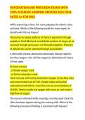 OXYGENATION AND PERFUSION EXAMS WITH 100&percnt; ACCURATE ANSWERS UPDATED 2025&sol;2026 RATED A&plus; FOR PASS