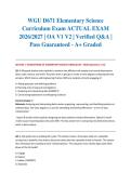 WGU D671 Elementary Science Curriculum Exam ACTUAL EXAM 2026&sol;2027 &vert; OA V1 V2 &vert; Verified Q&A &vert; Pass Guaranteed - A&plus; Graded