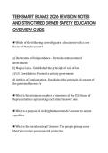 TEENSMART EXAM 2 2026 REVISION NOTES &NewLine;AND STRUCTURED DRIVER SAFETY EDUCATION &NewLine;OVERVIEW GUIDE