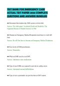 TEST BANK FOR EMERGENCY CARE &NewLine;ACTUAL TEST PAPER 2026 COMPLETE &NewLine;QUESTIONS AND ANSWERS BUNDLED