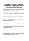 Michigan Contractor Licensing and Business Exam Prep Questions and Answers Study Guide with Complete Review