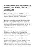 TEXAS ADJUSTER EXAM 2026 REVISION NOTES &NewLine;AND STRUCTURED INSURANCE ADJUSTING &NewLine;OVERVIEW GUIDE