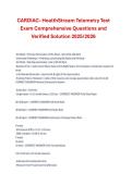Package deal for Healthstream Telemetry  Exam with Expected Questions and Answers &ndash; Rated 100&percnt; Correct 2026&sol;2027