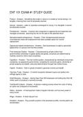 ENT 101 EXAM -1 STUDY GUIDE
